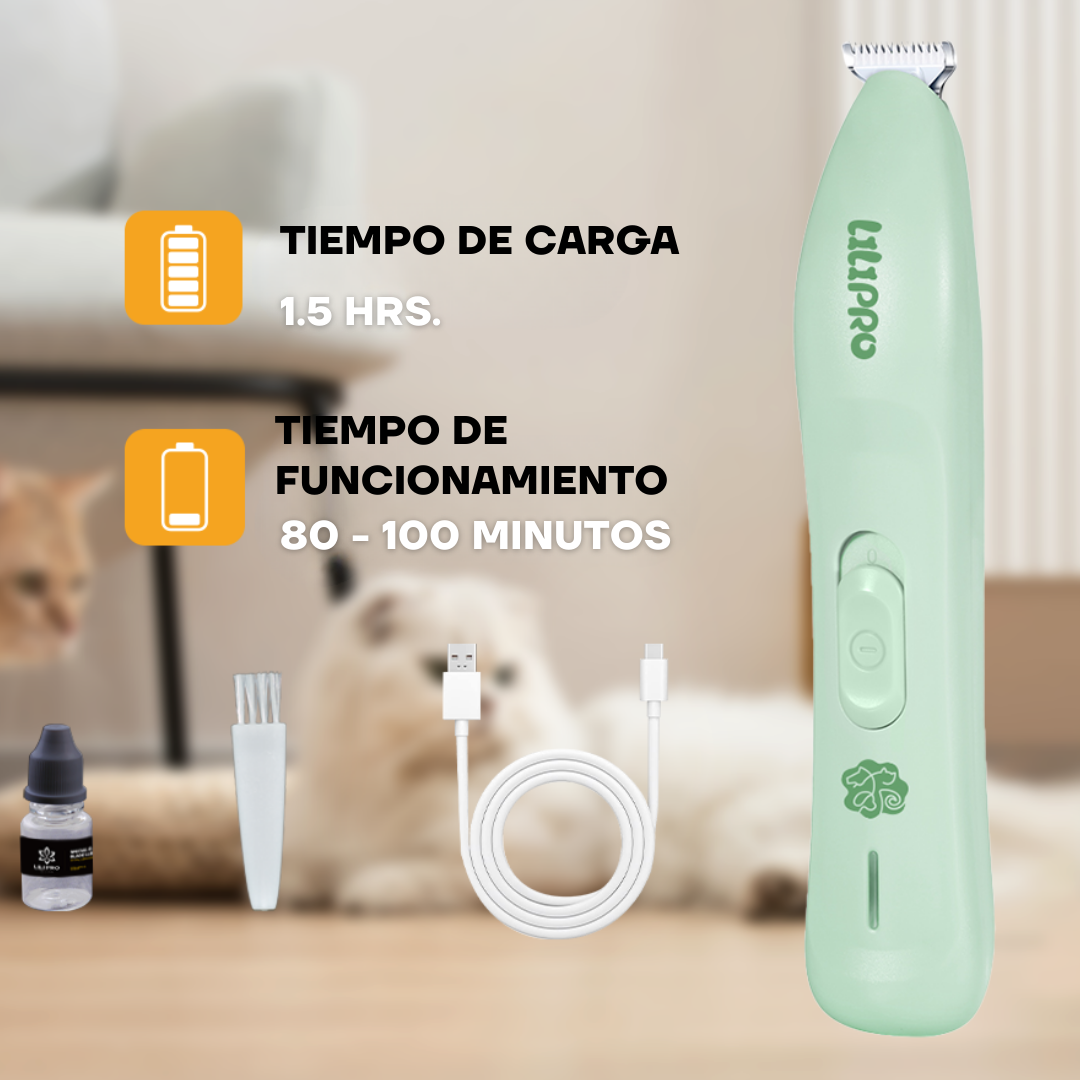 Tiempo de carga y de uso de la recortadora de patas PT206