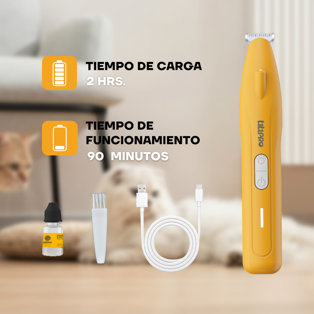 Tiempo de carga y de uso de la recortadora de patas PT209L