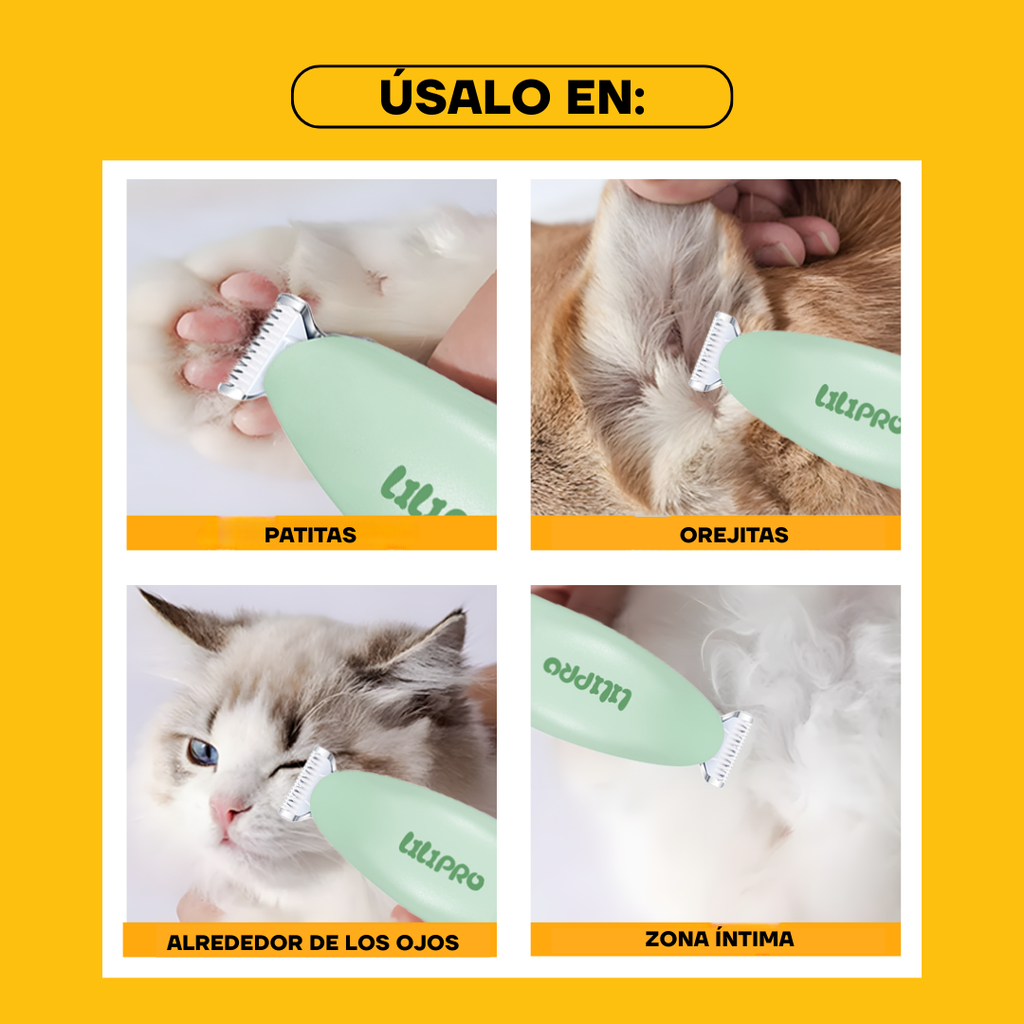 Zonas de uso de la PT206: patas, almohadillas y entre los dedos