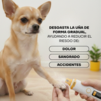 Chihuahua junto al limador PG102 y sus modos de velocidad