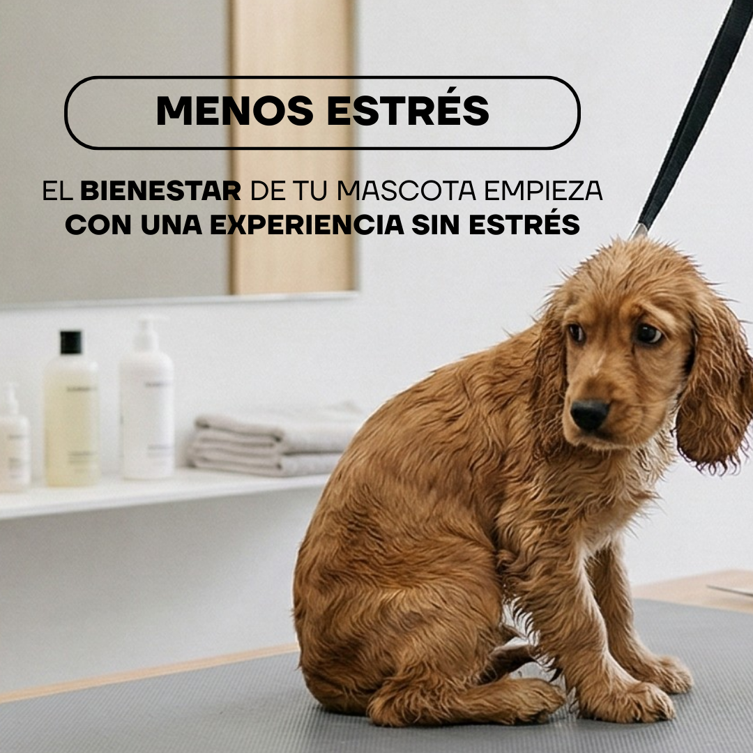 Cachorro golden retriever tranquilo: corte de pelo con menos estrés