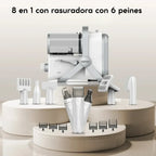 Cortadora con aspiradora del PD900 y sus 6 peines guía