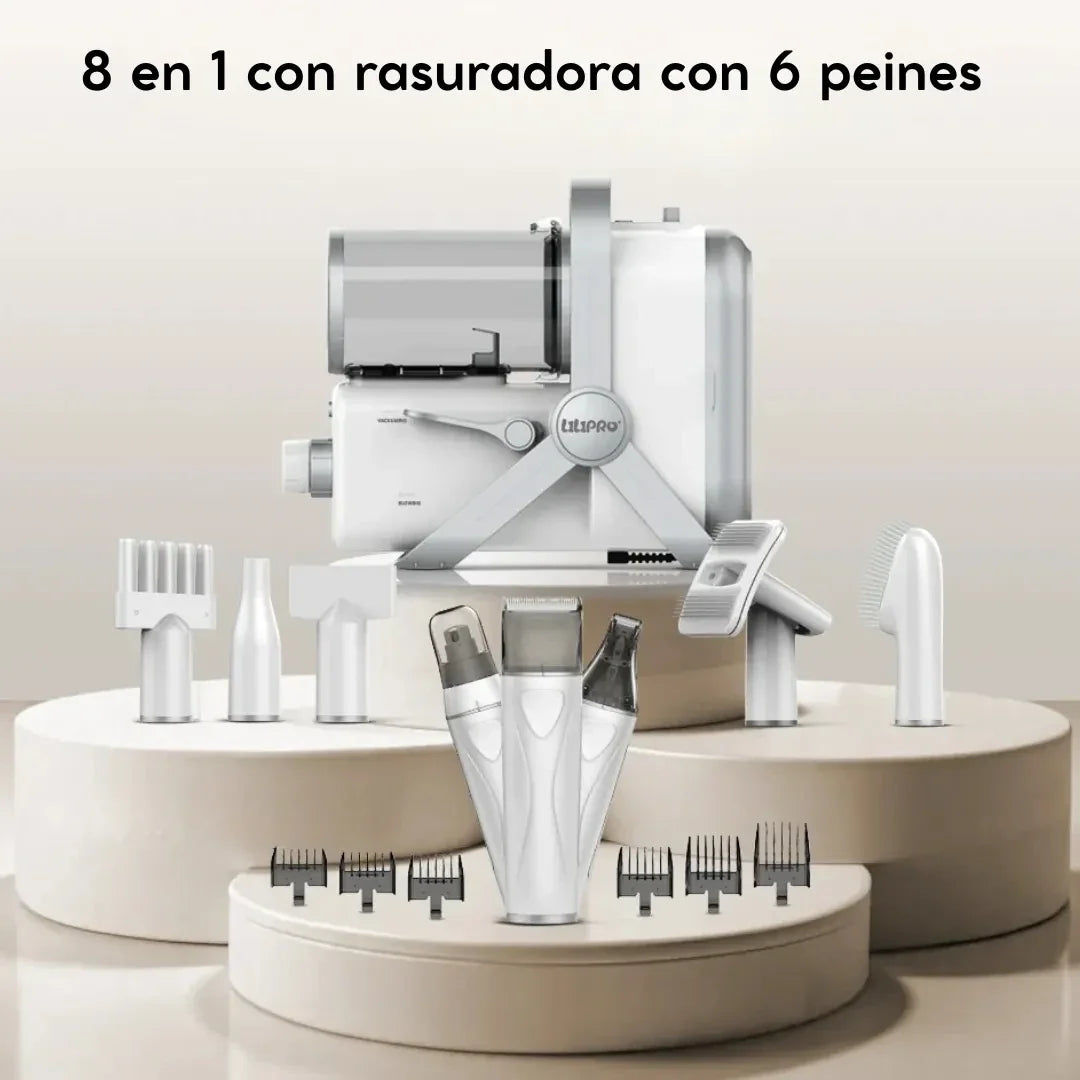 Cortadora con aspiradora del PD900 y sus 6 peines guía
